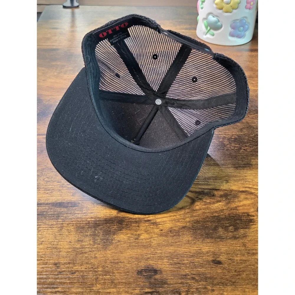 Otto Michigan Roots Cork Front Trucker Hat Black Mesh Snapback Cap 154-1174
